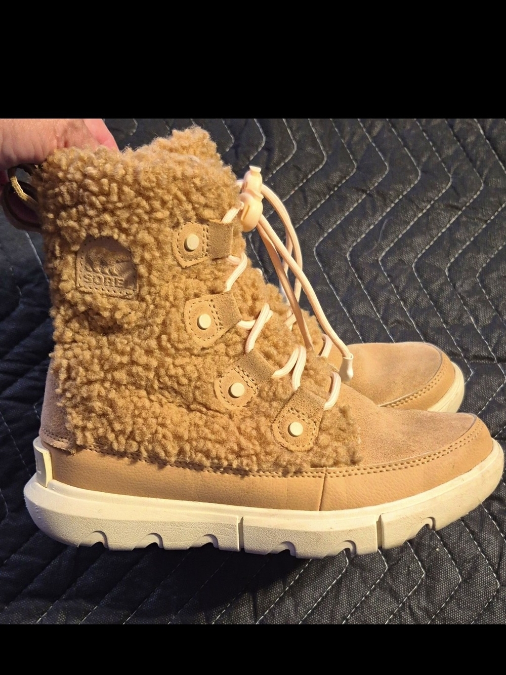 Sorel Kids Cozy Sherpa Lace-Up Boot - Tan